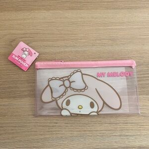My Melody Clear Plastic Zipper Cosmetic or
Pencil Case Bag